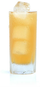 Glass with pear juice